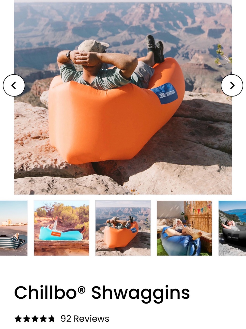 Shwaggins Inflatable Lounger - Orange